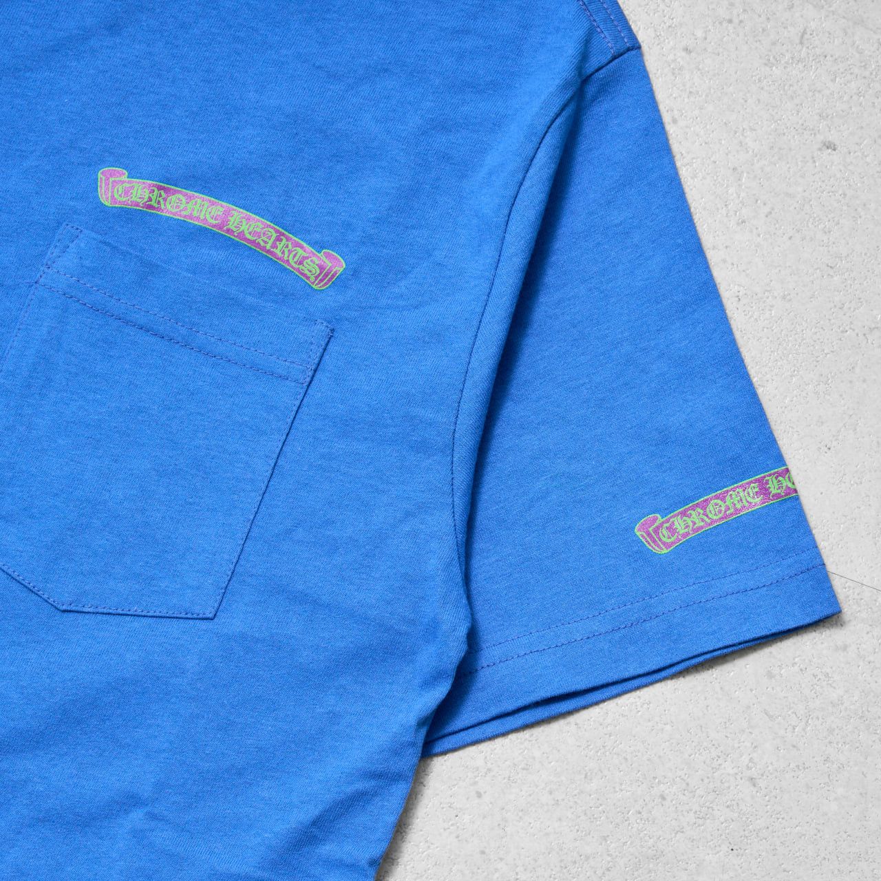 Chrome Hearts CHROME HEARTS Scroll Logo T Shirt BLUE Size US M / EU 48-50 / 2 - 7 Thumbnail