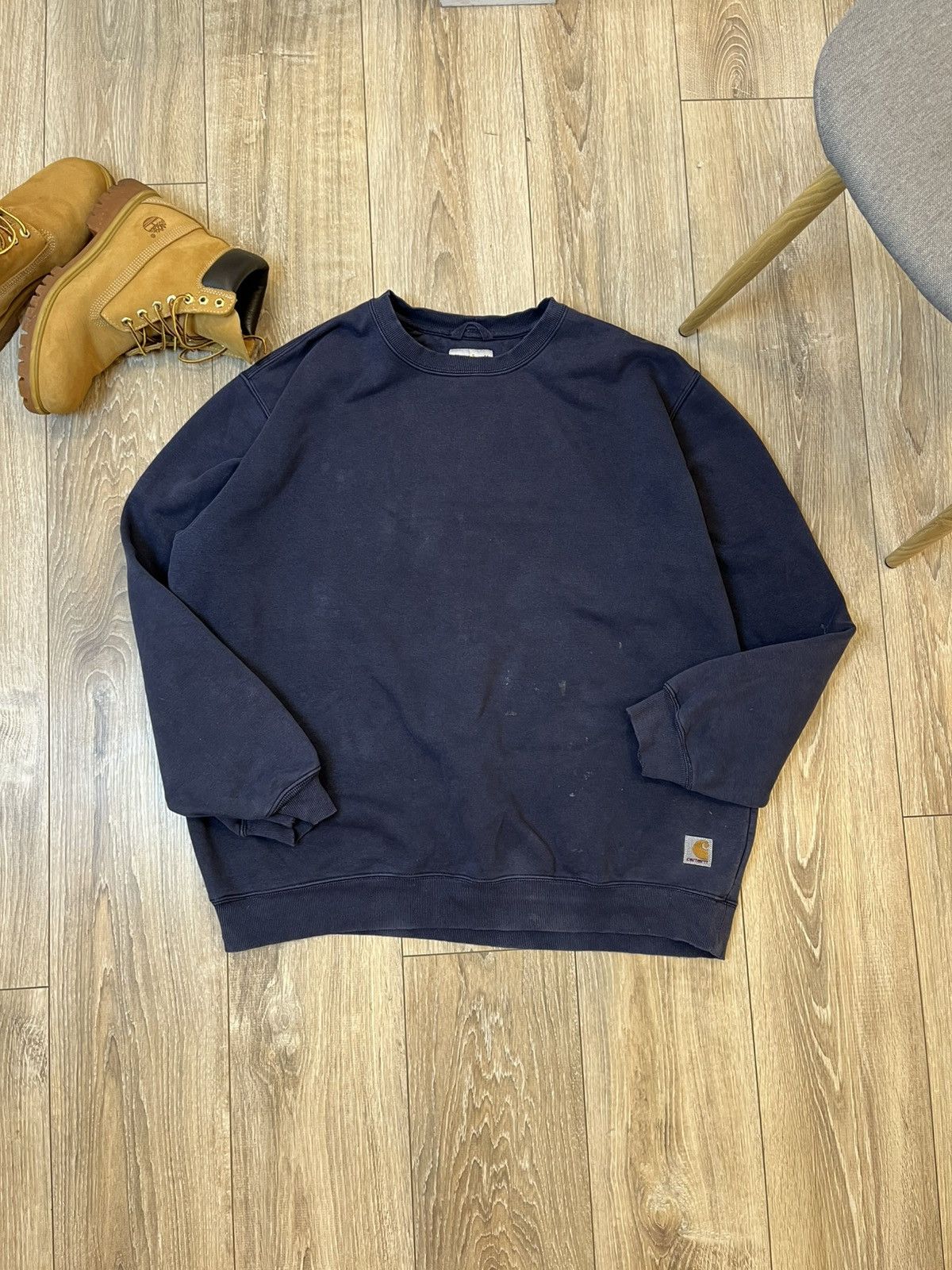 Carhartt 🌊CARHARTT VINTAGE BOXY FIT FADED DISTRESSED SWEATSHIRT Size US XL / EU 56 / 4 - 1 Thumbnail