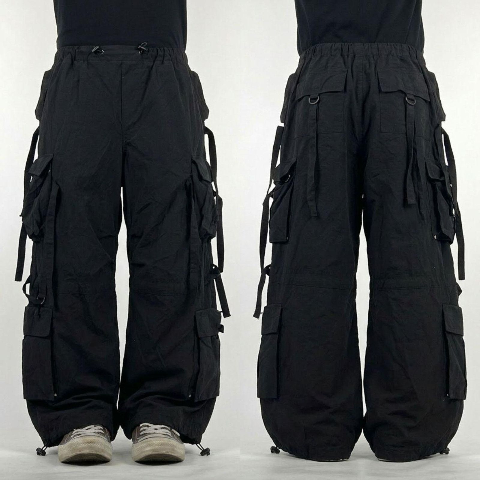00s Nike wide cargo buggy pants y2k 腰パン Japanese Brand Nike Vintage Baggy Pants Mini Swoosh Sweatpants