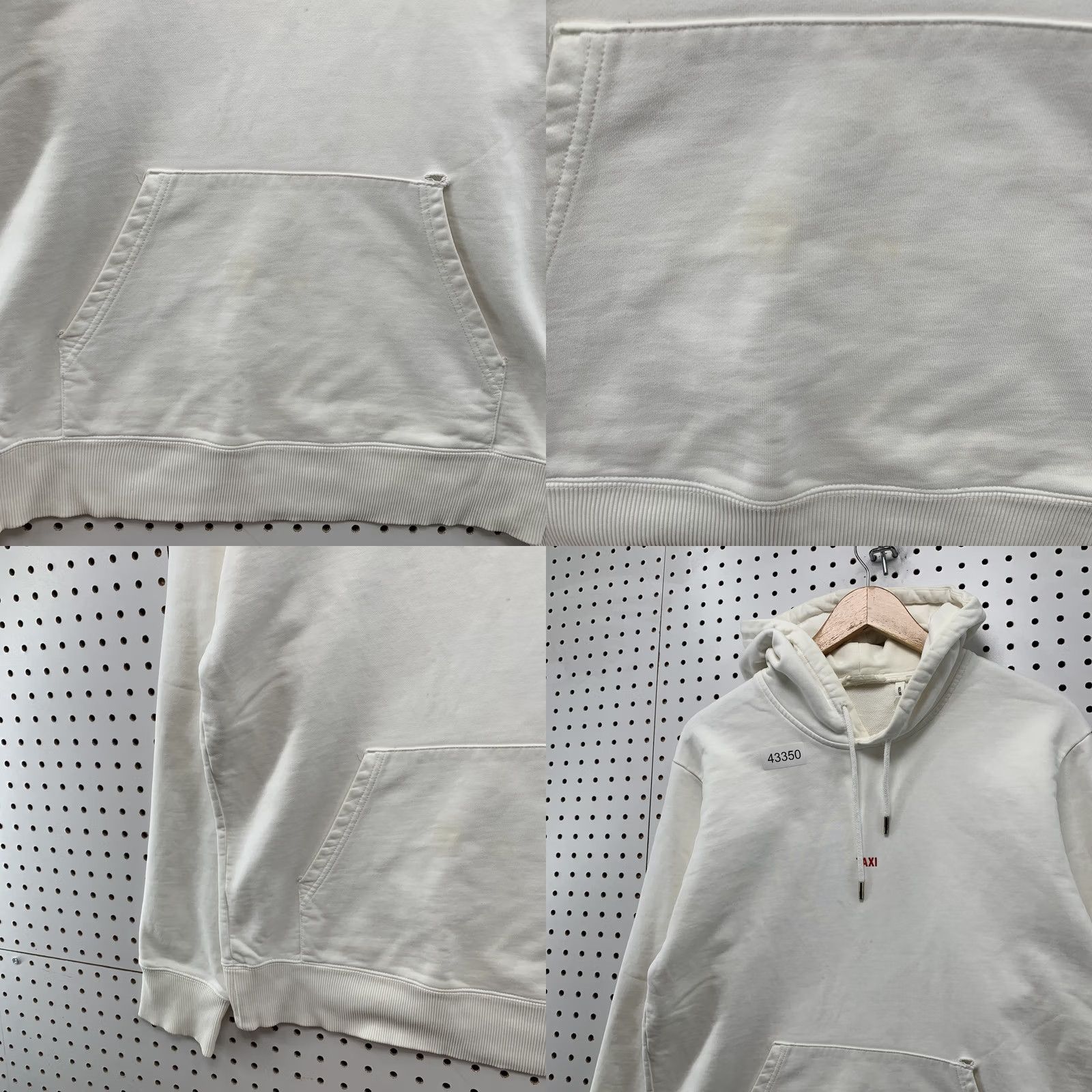 Helmut Lang HELMUT LANG Hoodie Sweatshirt Mens Medium White Long Sleeve Hooded Taxi Size US M / EU 48-50 / 2 - 8 Thumbnail