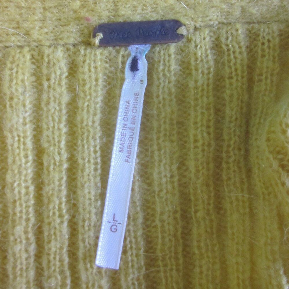 Free People Free People Womens Size L V-Neck Ribbed Button Up Mimosa Mus Size L / US 10 / IT 46 - 5 Thumbnail