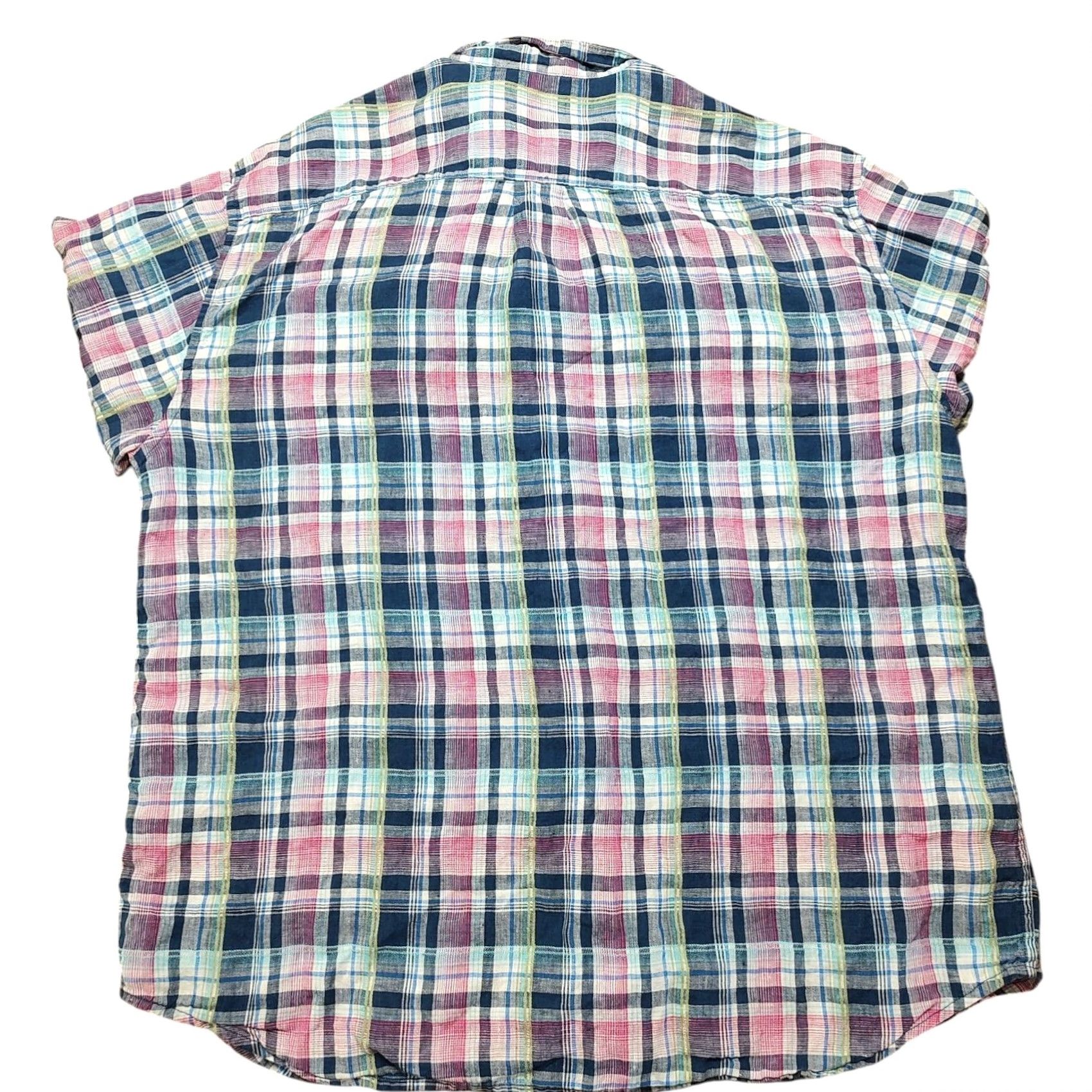 Tommy Bahama Tommy Bahama Shirt Men 2XL Plaid Linen Long Sleeve Button-Up Blue Pink White Casual Size US XXL / EU 58 / 5 - 3 Thumbnail