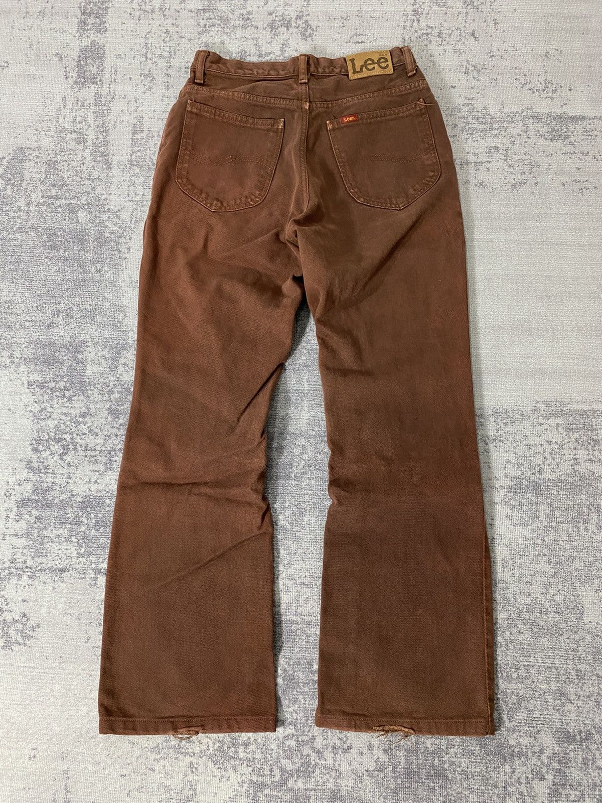 Lee Vintage 90s lee flared bootcut brown jeans Size US 28 / EU 44 - 3 Thumbnail