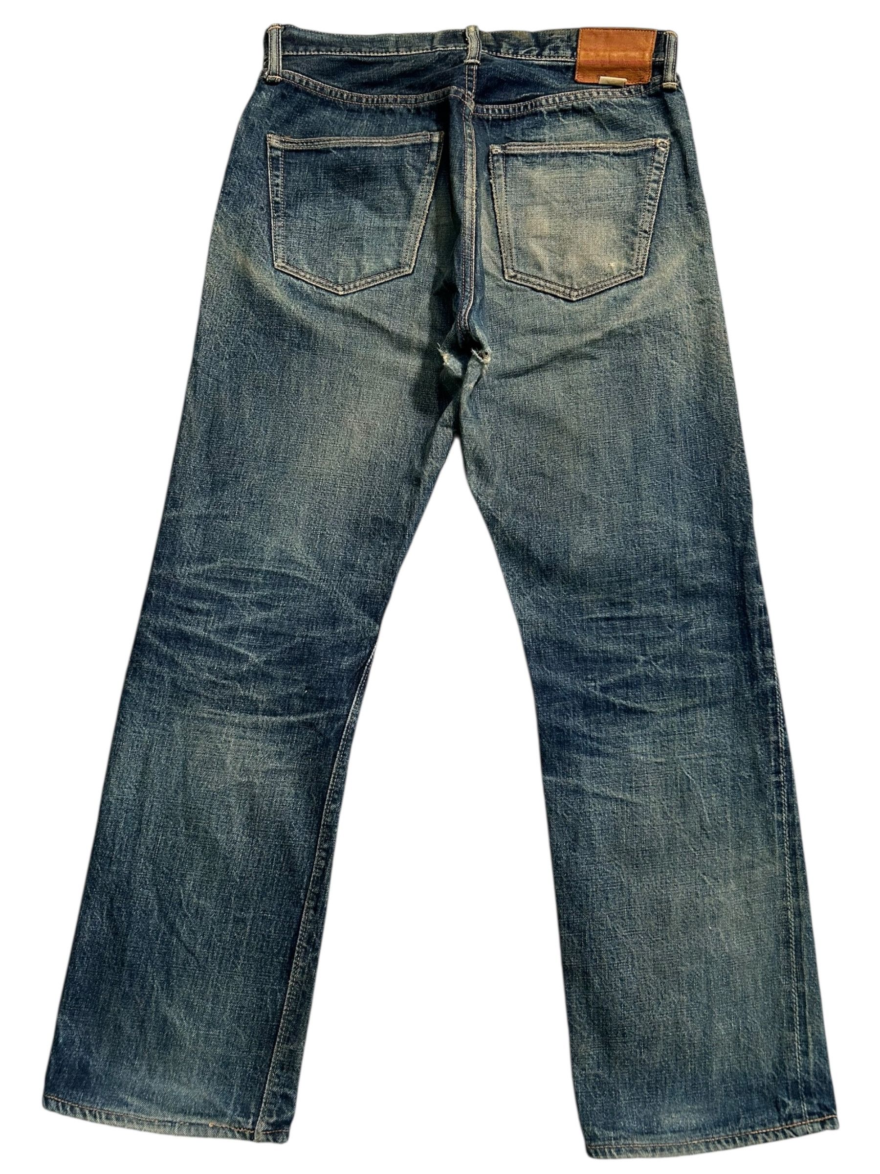 Kapital × Vintage × Warehouse VINTAGE WAREHOUSE 800 SELVEDGE BUTTON FLY DISTRESSED DENIM Size US 32 / EU 48 - 11 Thumbnail