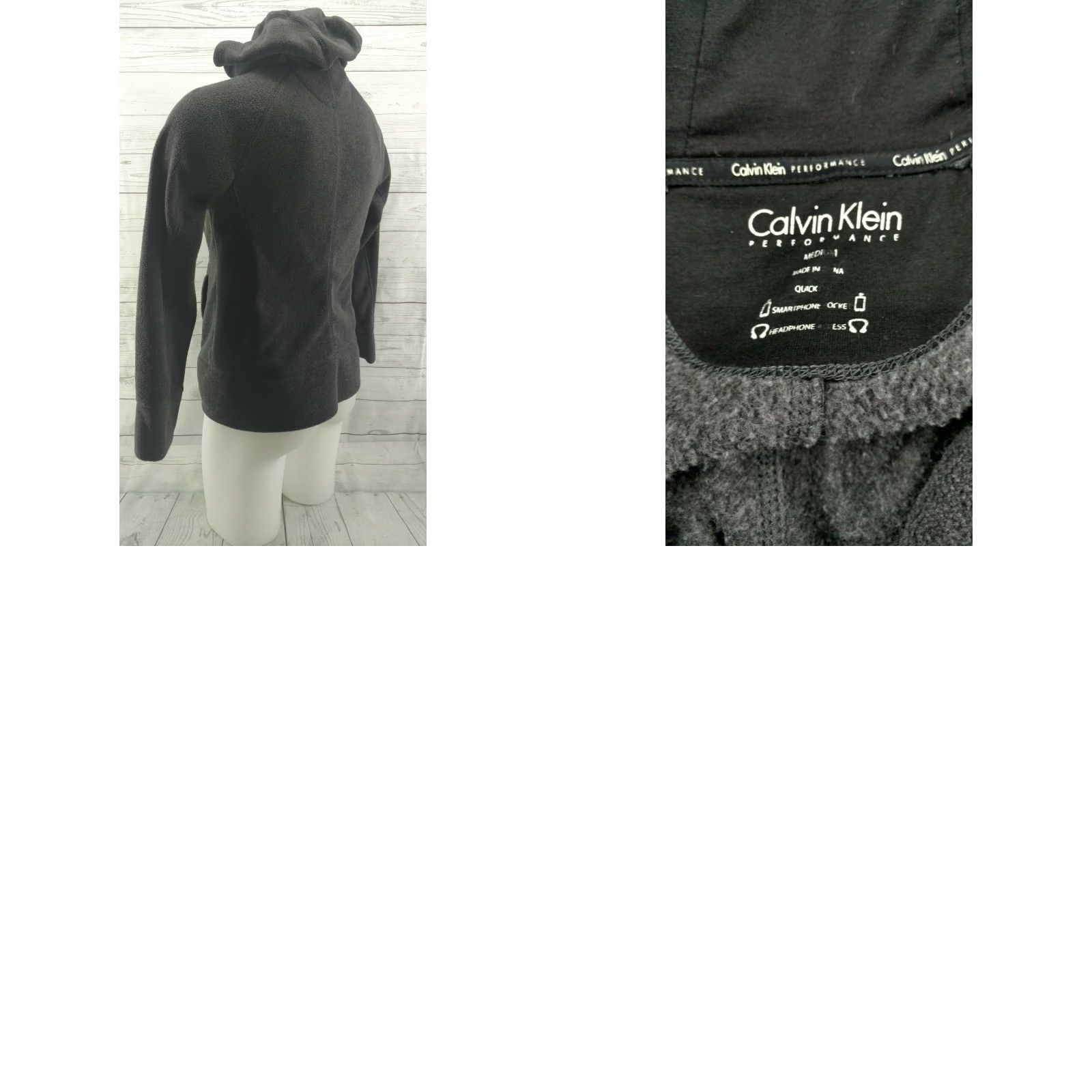 Calvin Klein Calvin Klein Performance Hoodie Dark Gray Medium Full Zip Women XS? No, Size M. Size M / US 6-8 / IT 42-44 - 8 Thumbnail