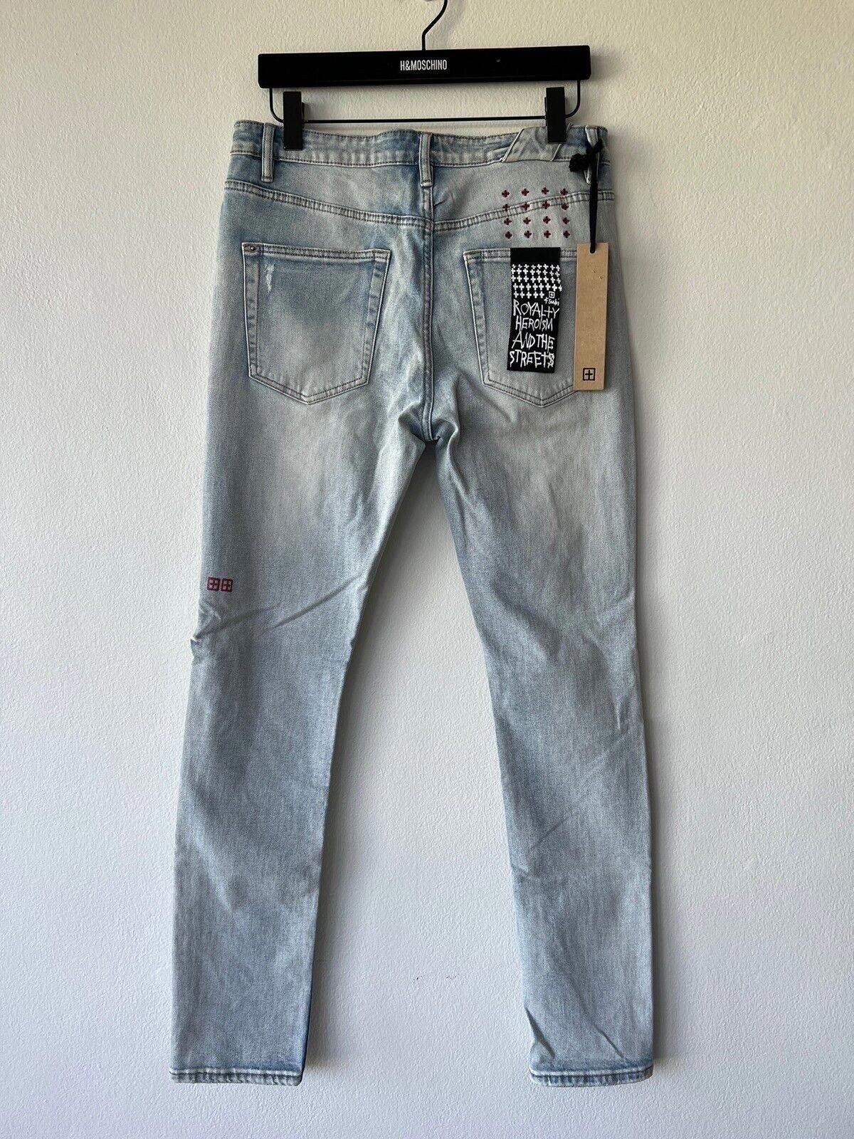 Ksubi new Ksubi mens denim jean chitch 32 blue red lion print Size US 32 / EU 48 - 5 Thumbnail