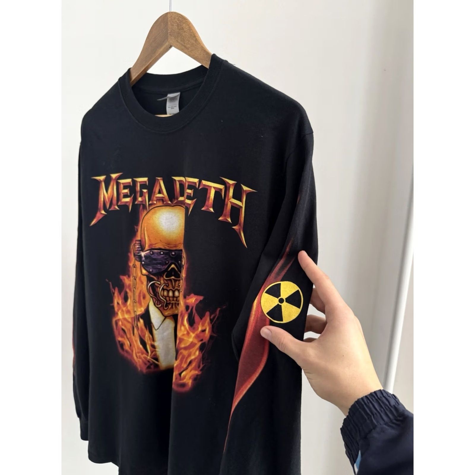 Vintage VINTAGE Megadeth Flame Long Sleeve Shirt Mens M Black 80s Rock Y2K Band Merch Logo Size US M / EU 48-50 / 2 - 4 Thumbnail