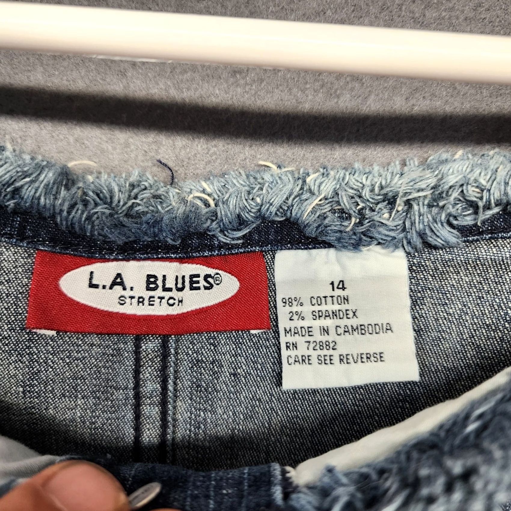 Vintage VINTAGE L.A. Blues Skirt Women 14 Blue Denim Stretch Casual 90s Y2K Size 36" / US 14 / IT 50 - 3 Thumbnail