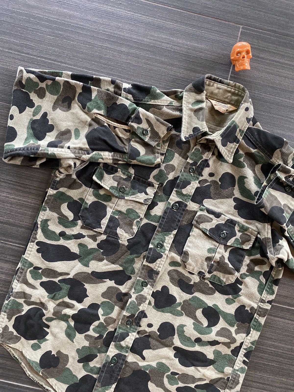 Cabelas × Vintage 80s Cabela's duck camo hunting shirt L Size US L / EU 52-54 / 3 - 1 Thumbnail