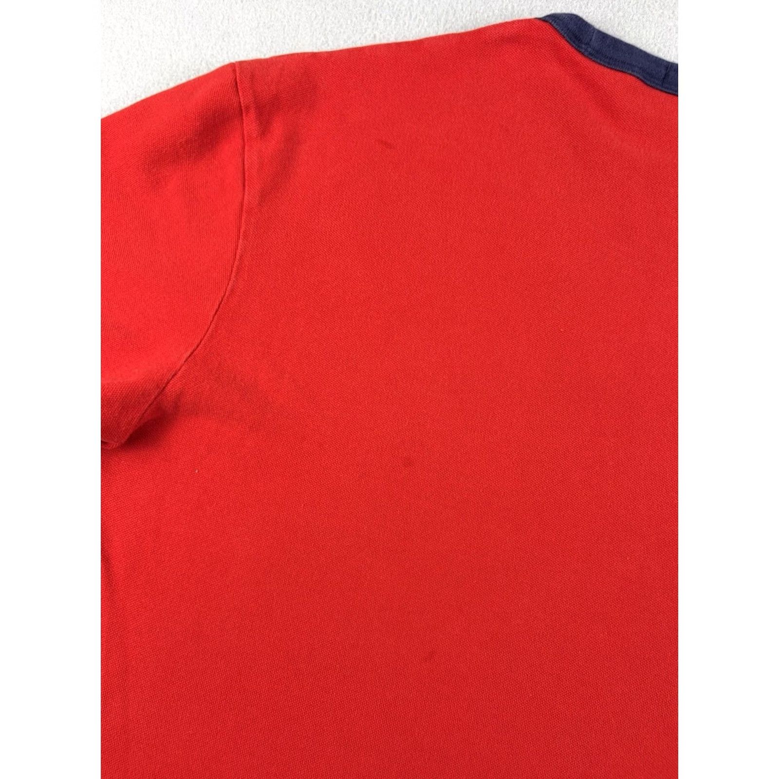 Ralph Lauren Ralph Lauren Polo Shirt Men XL Red Cotton Embroidered Polo Team Stitch Crew Neck Short Sleeve Size US XL / EU 56 / 4 - 7 Thumbnail