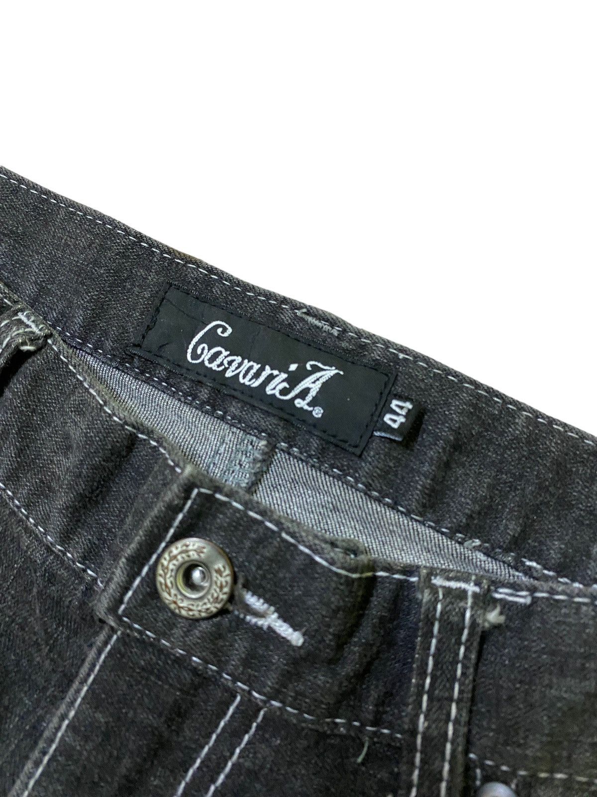 Designer × Japanese Brand Send Offer 👉 Cavaria Reconstructed Denim + Velvet Skinny Size US 28 / EU 44 - 9 Thumbnail