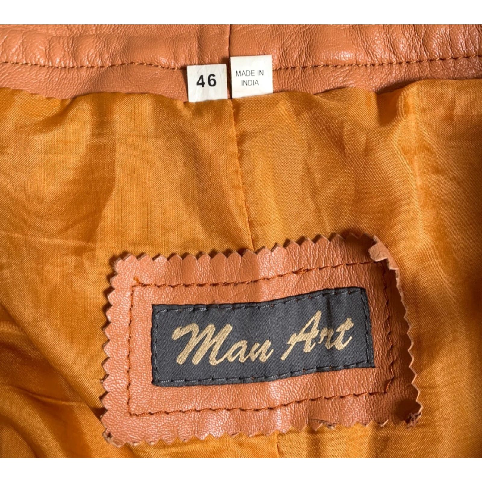 Vintage VINTAGE Man Art Leather Pants 90s Pleated Mens 46 Straight Baggy High Waist Brown Red Unlined 90s Theme Mens Apparel Size US 44 / EU 60 - 3 Thumbnail
