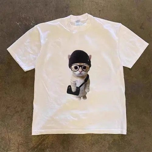 VIBE Street Hip Hop Work Kitten Casual Short Sleeve T-Shirt Size US M / EU 48-50 / 2 - 1 Thumbnail