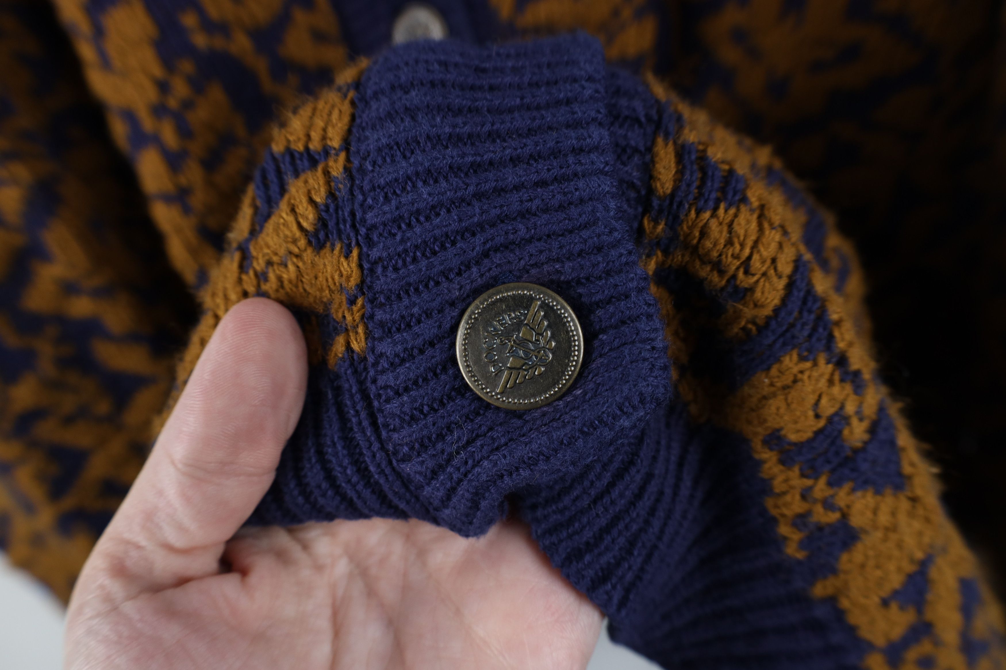 Vintage Vintage 90s Streetwear Abstract Flower Knit Cardigan Sweater Size M / US 6-8 / IT 42-44 - 5 Thumbnail