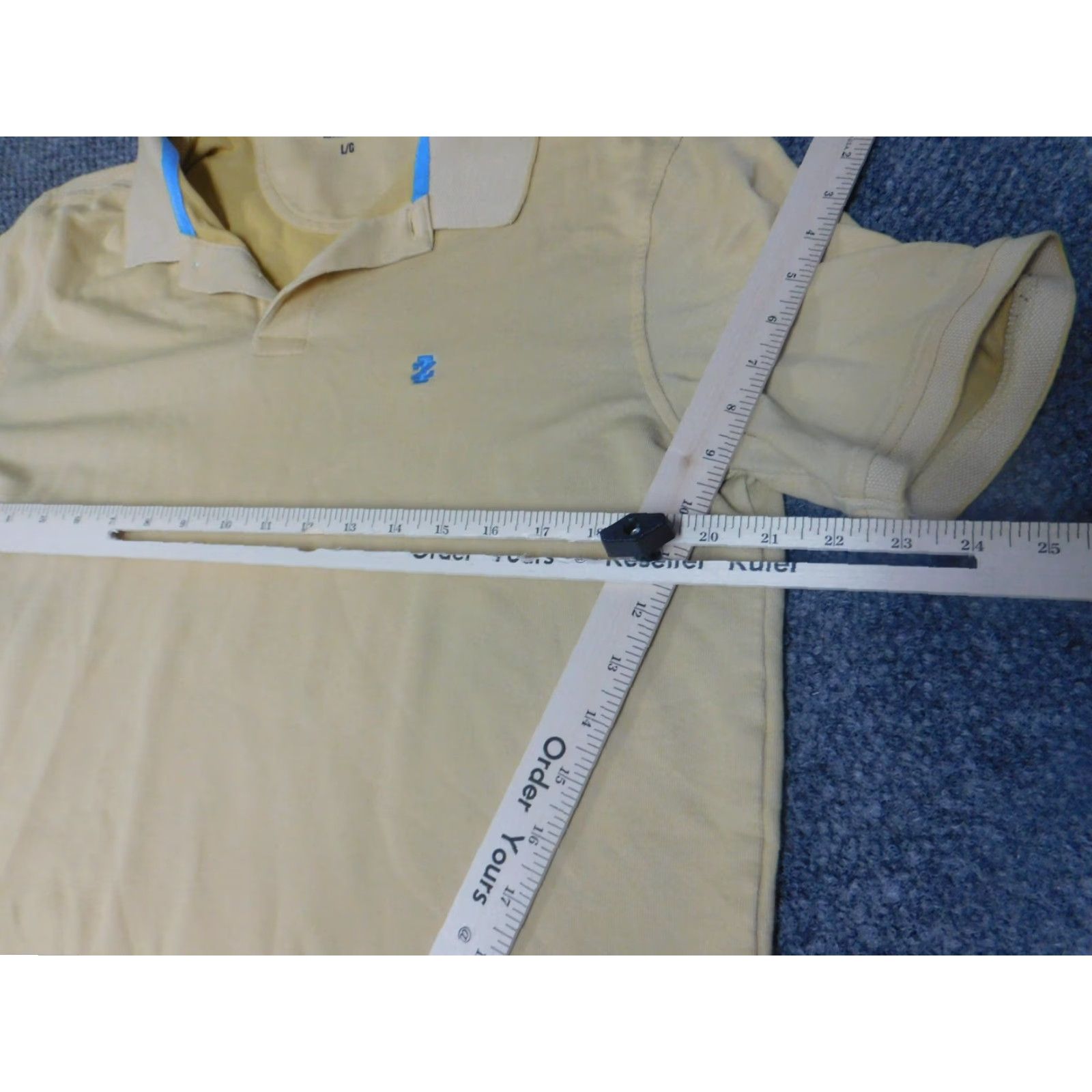 Izod IZOD Mens Polo Shirt Large Yellow Striped Short Sleeve Collar Knit Cotton Regular Golf Classic Vintage: No (adjusted to fit allowed characters) Size US L / EU 52-54 / 3 - 6 Thumbnail