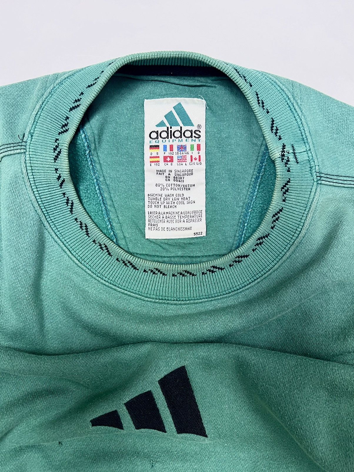 Adidas 1990s Adidas Equipment Green Crewneck Sweatshirt Vintage Size US L / EU 52-54 / 3 - 11 Thumbnail
