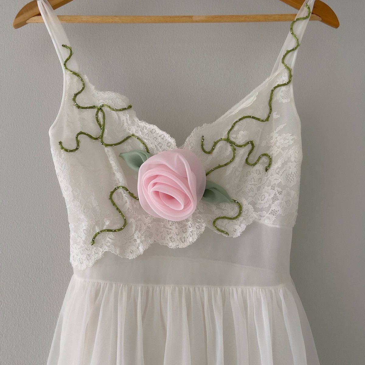 Vintage Romantic 1960's White Nightgown (XXS-XS) Size XS / US 0-2 / IT 36-38 - 11 Thumbnail