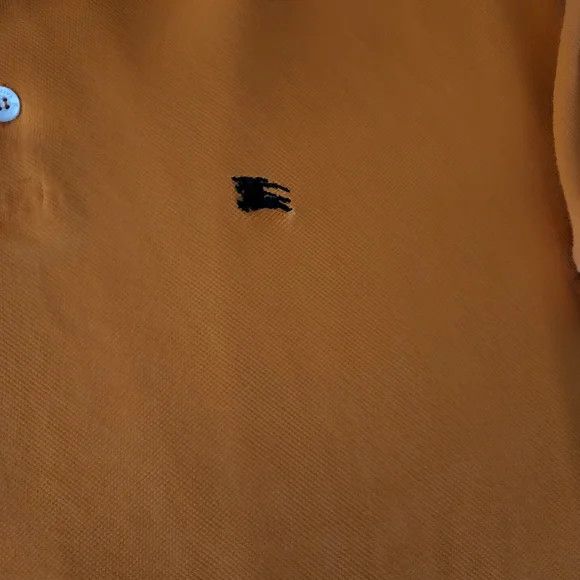 Burberry Vintage (90s?) RARE Colour Orange Large T Burberry Polo Size US L / EU 52-54 / 3 - 2 Thumbnail