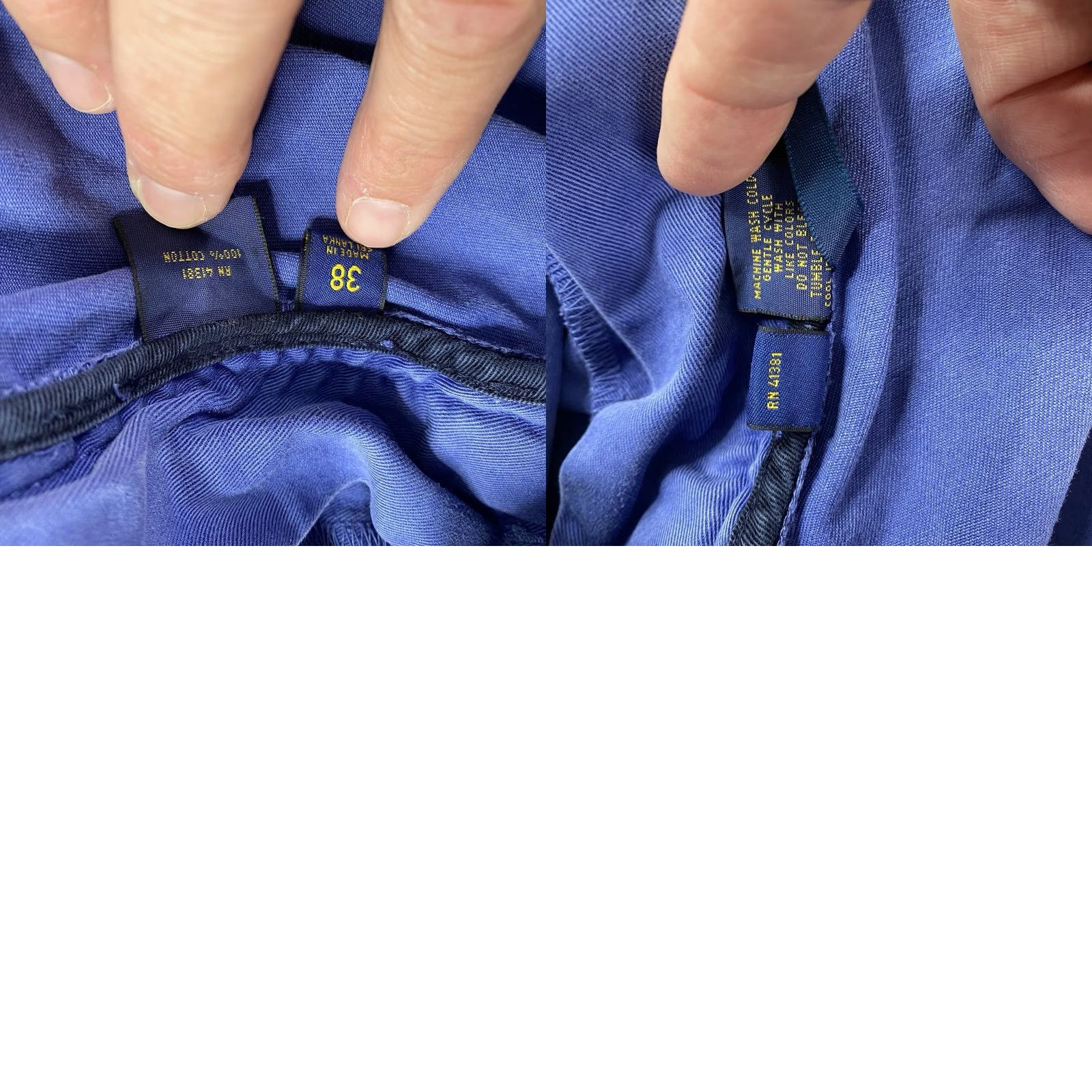 Polo Ralph Lauren Polo Ralph Lauren Shorts Men 38 Canvas Blue Cargo Flat Front Distressed Size US M / EU 48-50 / 2 - 9 Thumbnail