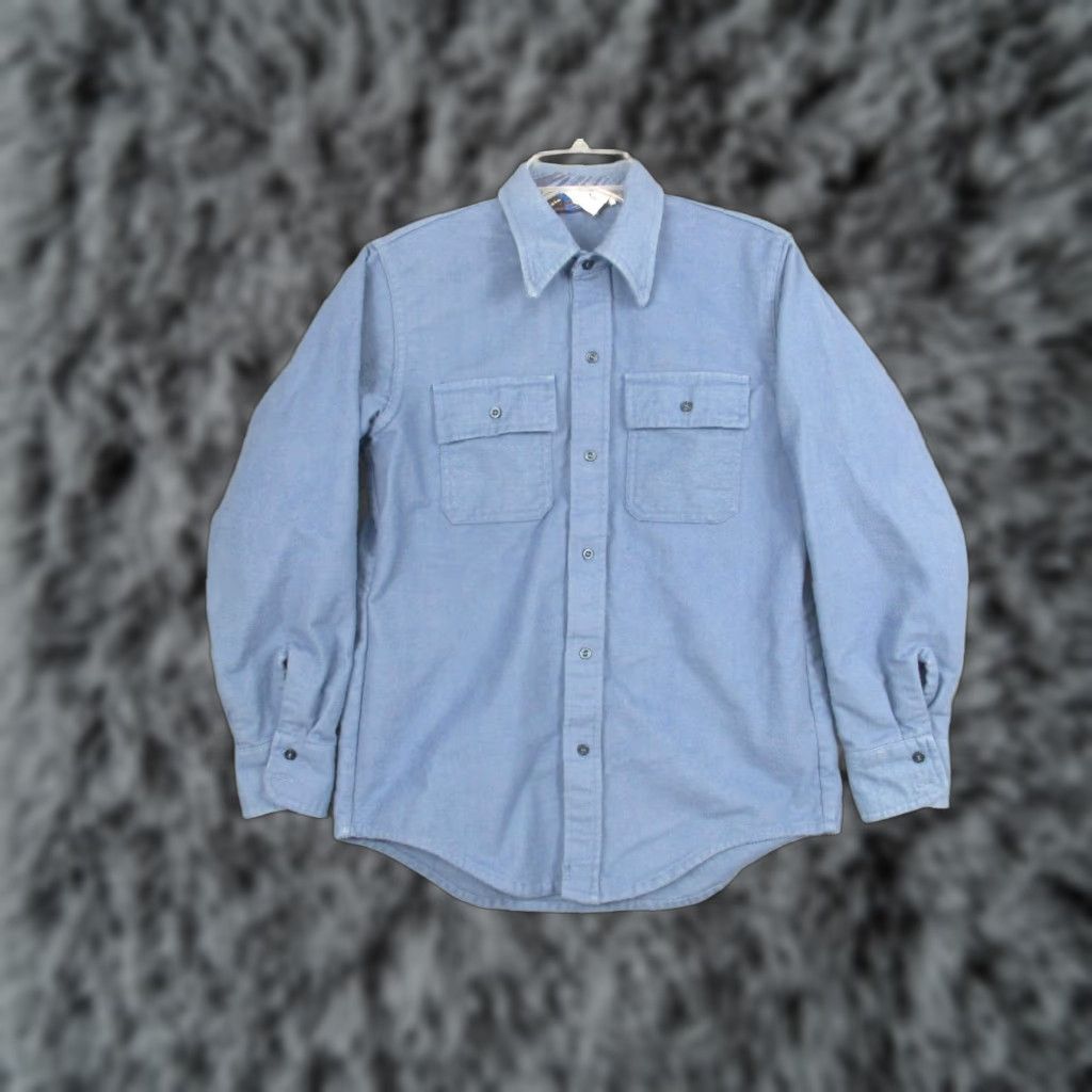 Holubar VINTAGE Holubar Mountaineering Shirt Small Blue Flannel Button Long Sleeve Mens Regular Fit Pocket(s) or Pockets Size US S / EU 44-46 / 1 - 1 Thumbnail