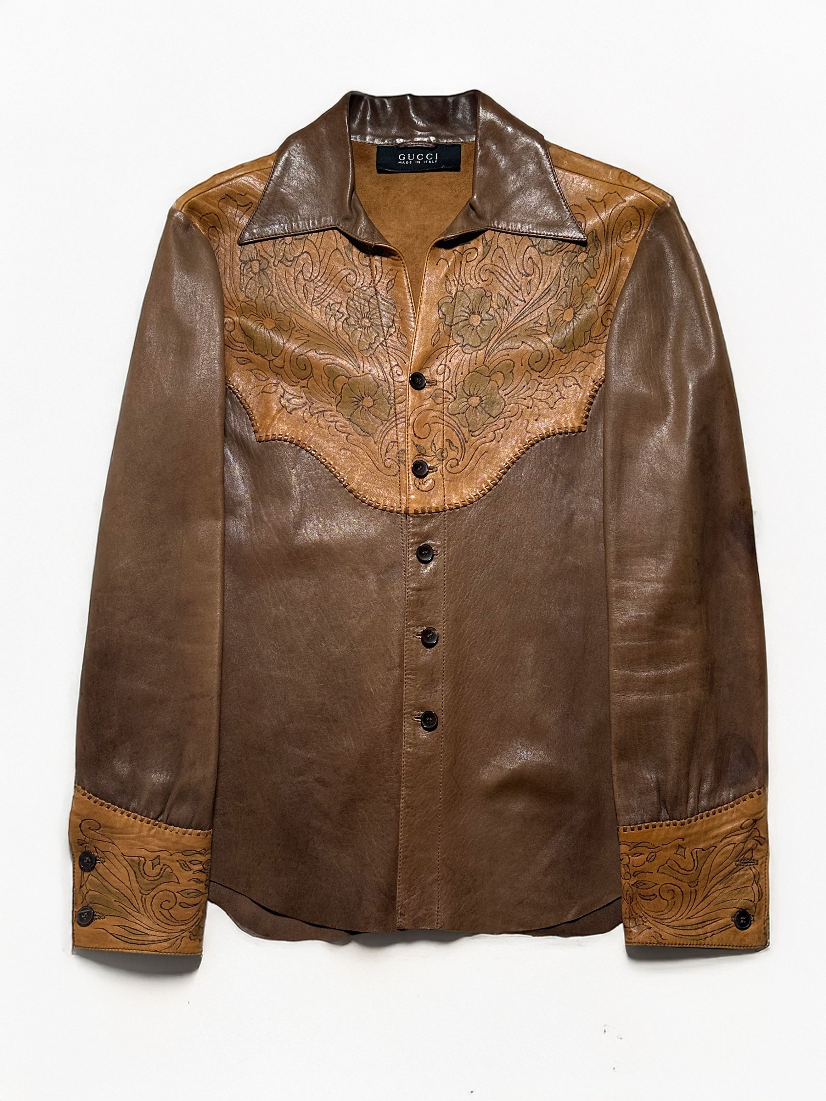 GUCCI by Tom Ford レザーシャツ　2004SS Gucci × Tom Ford Gucci by Tom Ford SS04 Leather Western