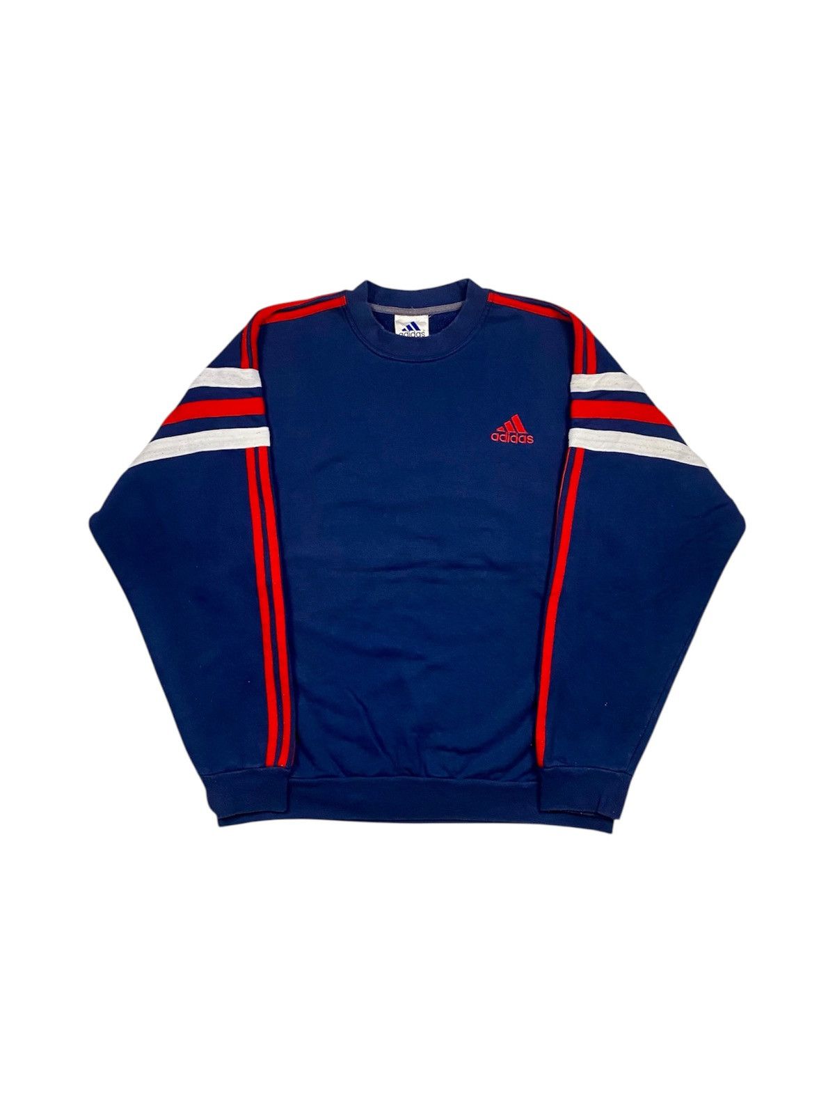 Adidas Vintage y2k Adidas Three Stripes Crewneck Size US L / EU 52-54 / 3 - 1 Thumbnail