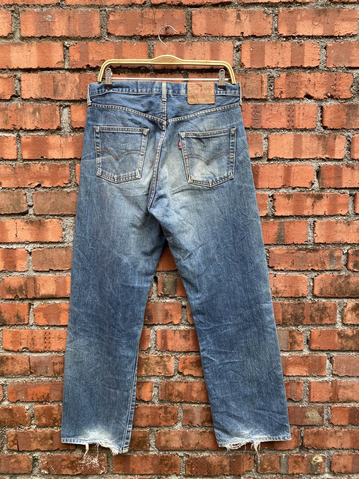 Levi's Vintage Clothing W33x30.5 Vintage levi's 502 redline big E made in JAPAN Size US 33 - 2 Thumbnail