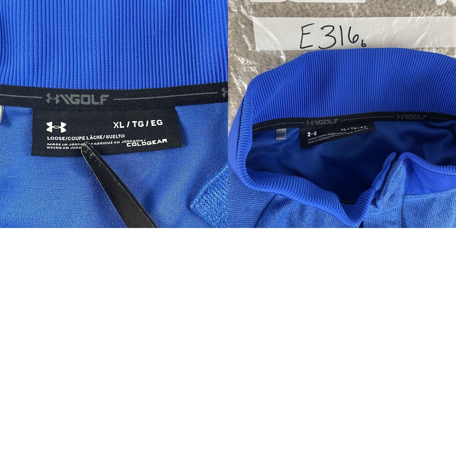 Under Armour Under Armour Pullover Mens XL ColdGear Golf 1/4 Snap Long Sleeve Sweatshirt Blue Size US XL / EU 56 / 4 - 9 Thumbnail