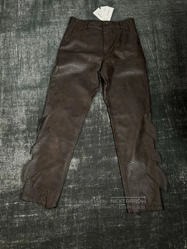 Yohji Yamamoto Yproject Flame Leather Pants M. Size US 38 / EU 54 - 2 Thumbnail