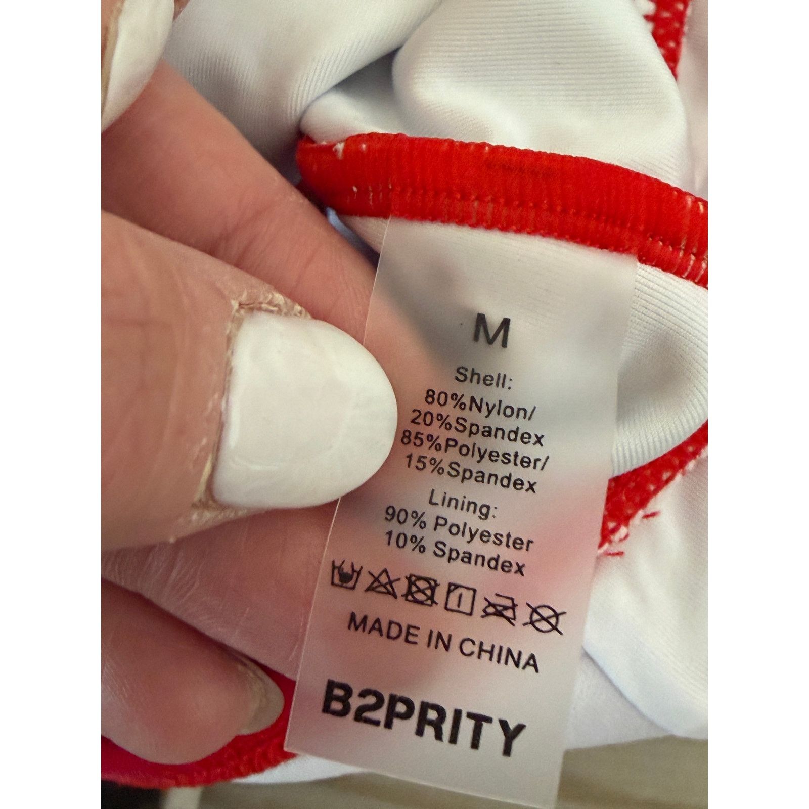 Other B2prity Red Blue One Piece Skirt V-Neck Wrap Back Swimsuit Size ONE SIZE - 6 Thumbnail