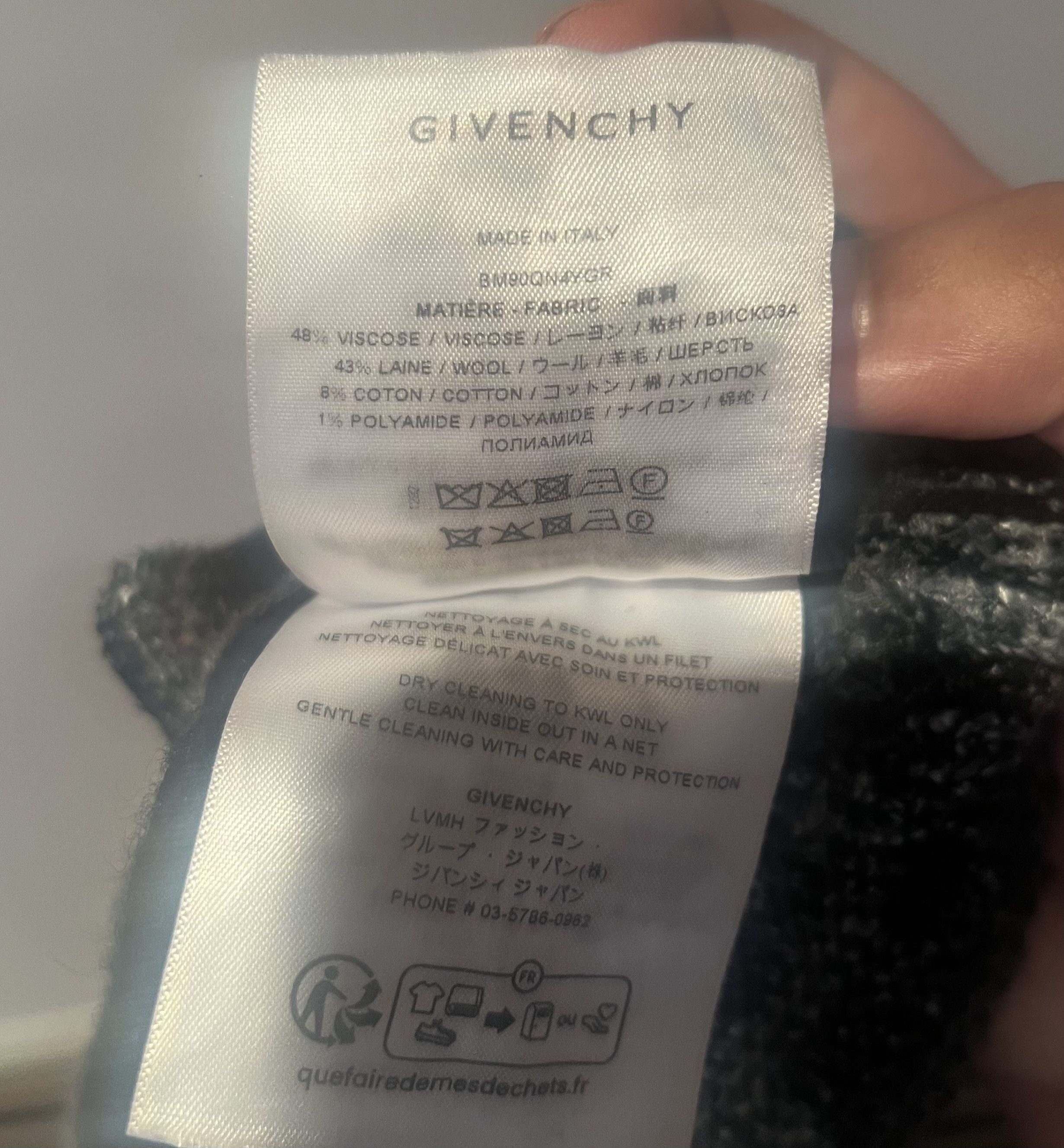Givenchy givenchy men wooly logo jumper Size US M / EU 48-50 / 2 - 5 Thumbnail