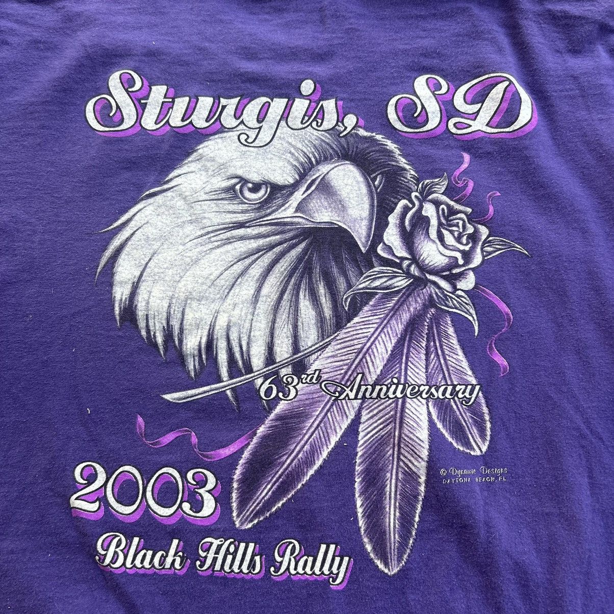 Harley Davidson × Vintage Vintage Sturgis Biker Rally Eagle Rose Graphic T Shirt Size US L / EU 52-54 / 3 - 6 Thumbnail