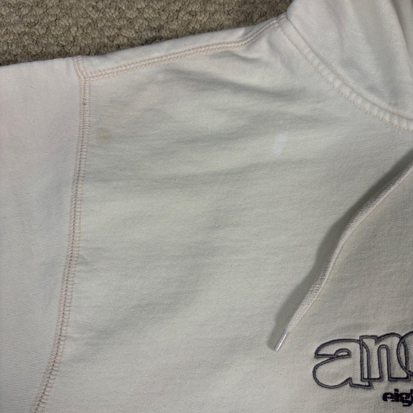 Anchor Blue vintage y2k 2000s Anchor Blue logo cream hoodie mens Large Size US L / EU 52-54 / 3 - 5 Thumbnail