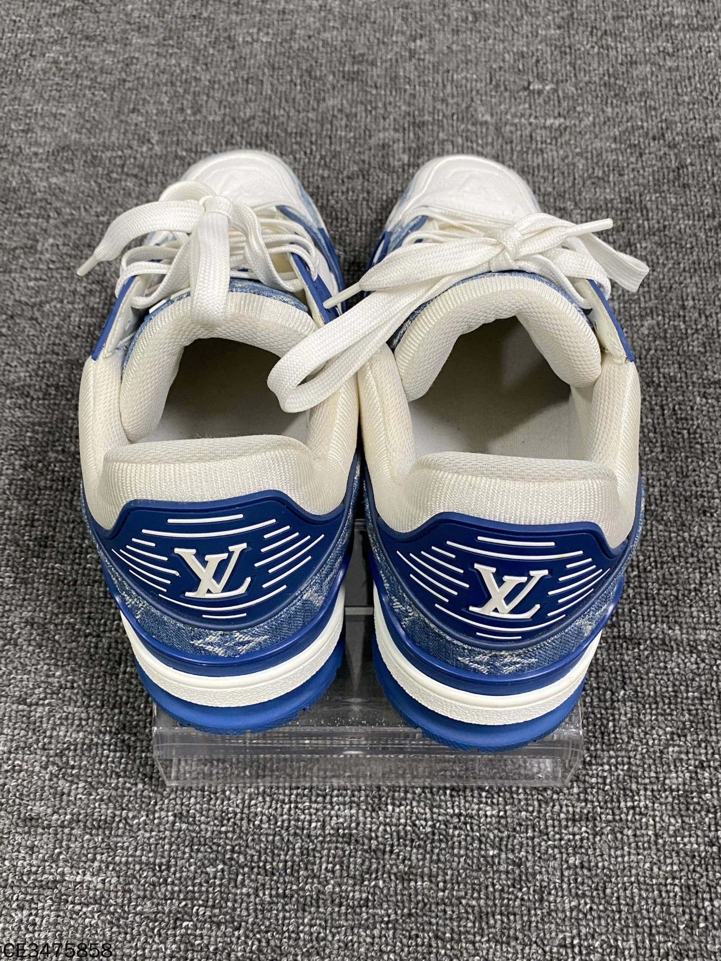 Louis Vuitton LV Blue White Denim Trainer 42.5 Size US 9.5 / EU 42-43 - 5 Thumbnail