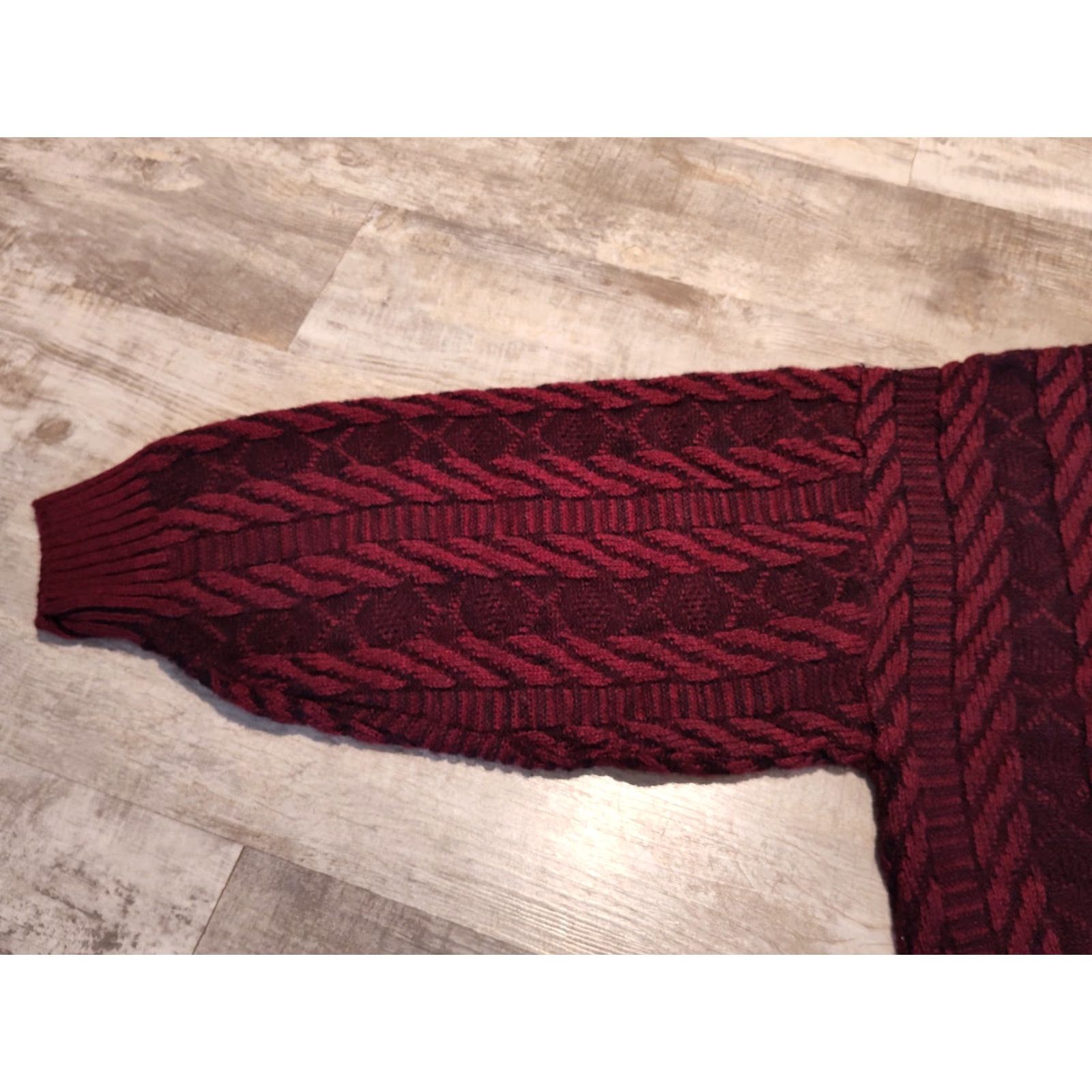 Vintage VINTAGE Limited Editions Wool Blend Cable-Knit Sweater Men's Large Red Made in Italy 90s Classic Size US L / EU 52-54 / 3 - 6 Thumbnail