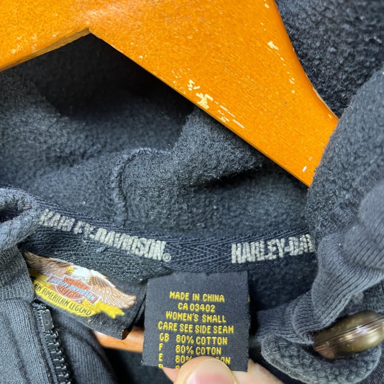 Harley Davidson Vintage Harley Davidson Zip Up Hoodie Y2K Women Small Size S / US 4 / IT 40 - 6 Thumbnail
