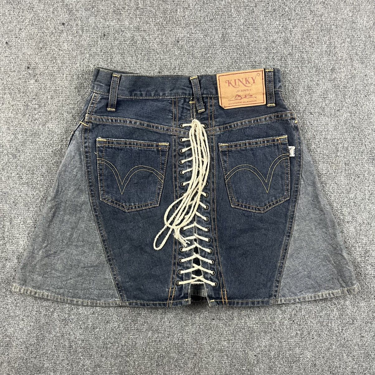 1990s Hysteric Glamour Multilace Skirt Denim
