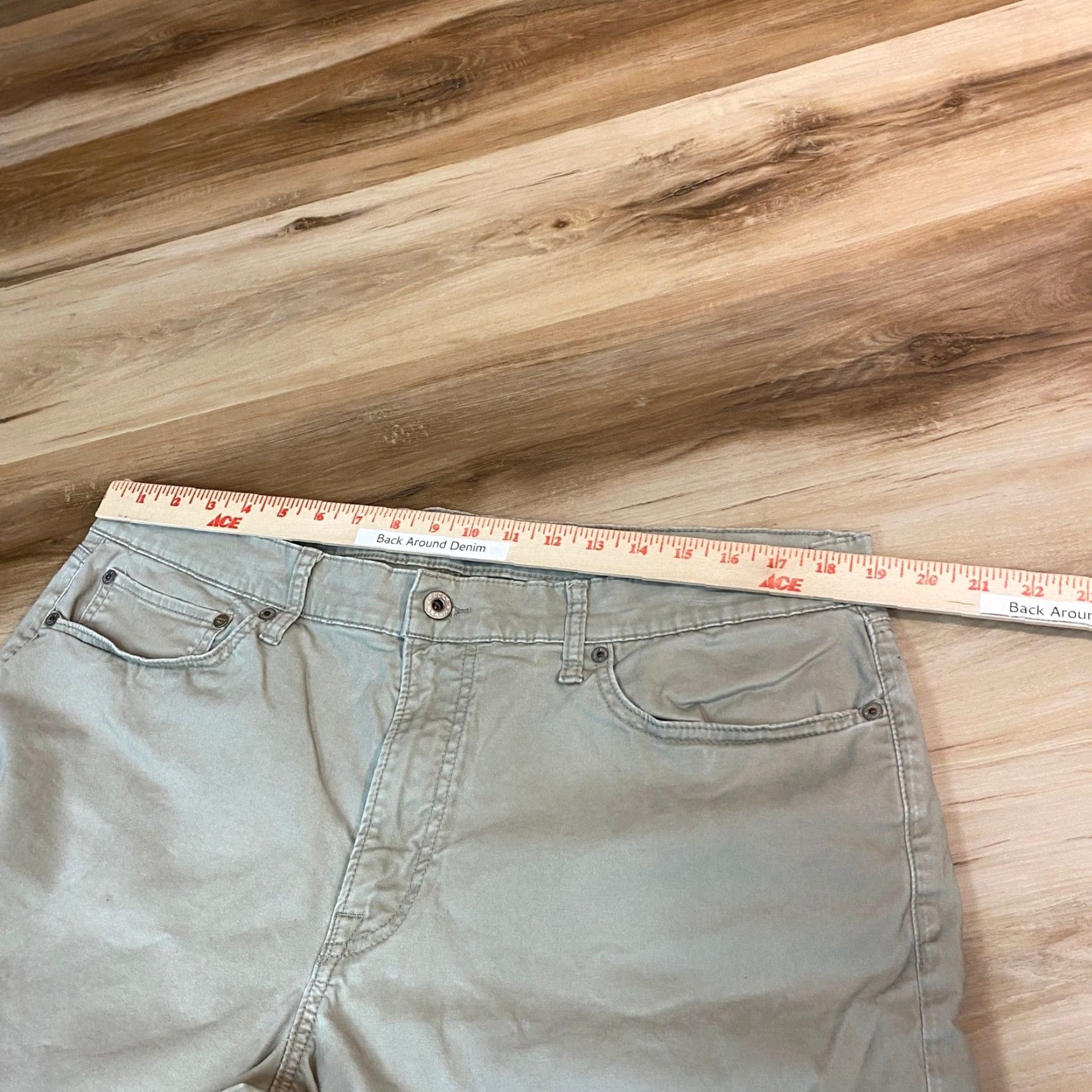 Lucky Brand Lucky Brand 121 Heritage Slim 5 Pocket Pants Mens 38x30 Khaki Beige Cotton Blend Slim Chinos Casual Workwear Size US 38 / EU 54 - 4 Thumbnail