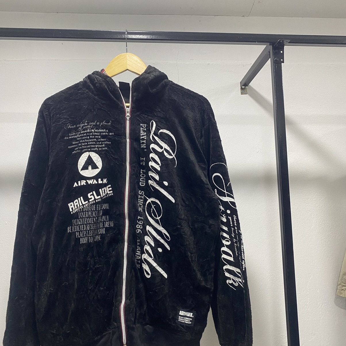 Japanese Brand Sick☠️ Airwalk Poem Wording Zipper Hoodie Punk Grunge LGB Size US L / EU 52-54 / 3 - 2 Thumbnail