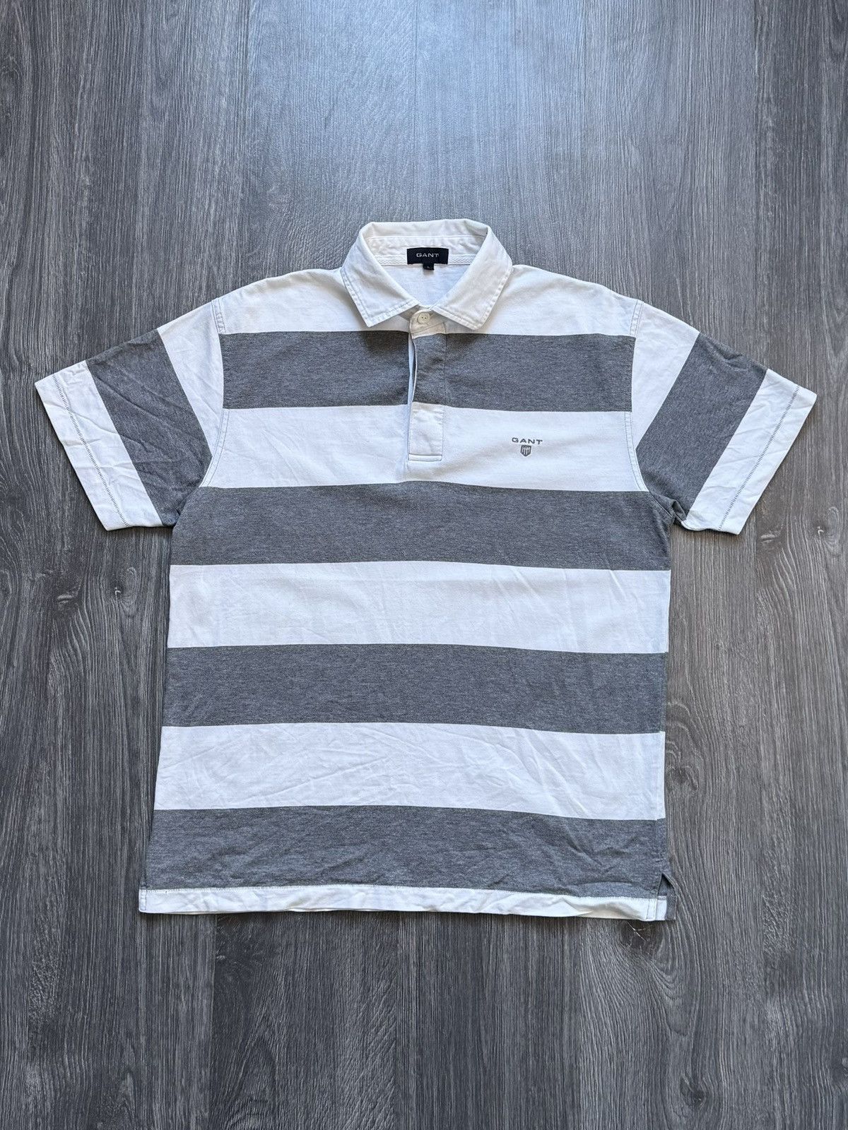Gant × Old Navy × Vintage Retro Vintage Gant Stripe Polo Shirt Size US L / EU 52-54 / 3 - 1 Thumbnail