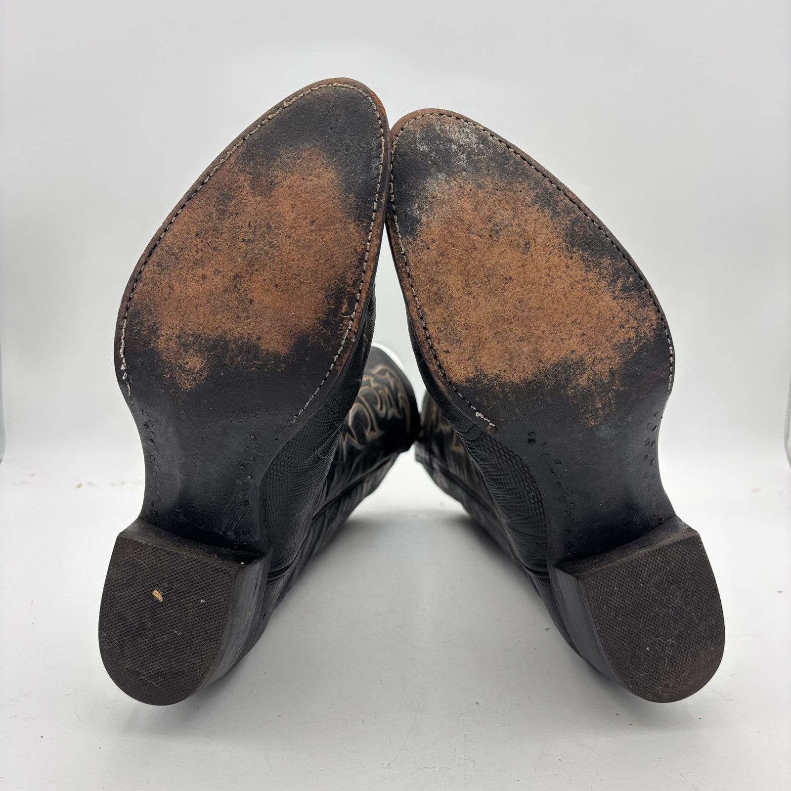 Larry Mahan Vintage 80s Larry Mahan Cowboy Boots Western Lizard 10 D Size US 10 / EU 43 - 7 Thumbnail