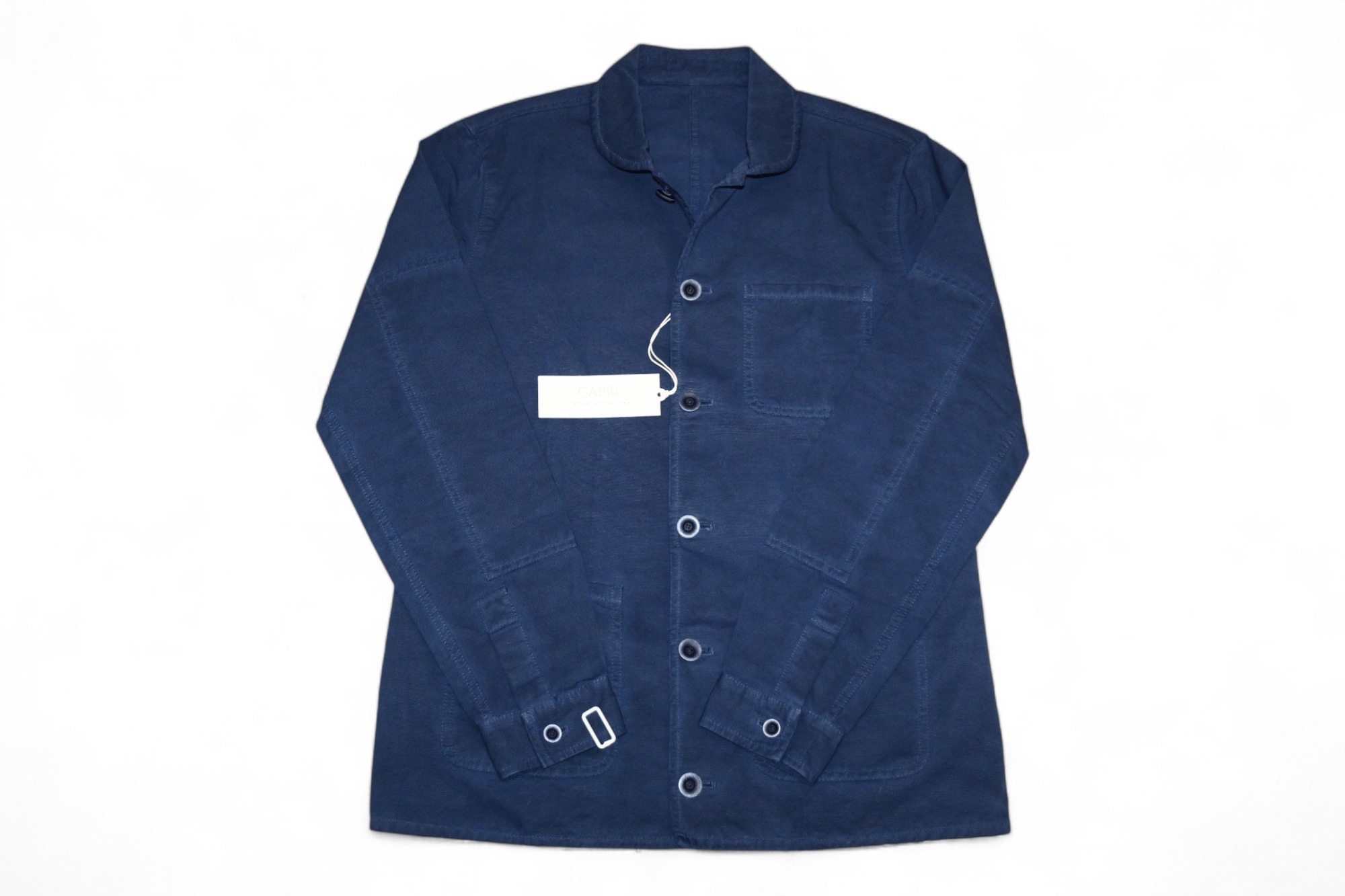 Japanese Brand DEADSTOCK💥CAPRI OSAKA-TC Indigo Dyed Chore Jacket Size US M / EU 48-50 / 2 - 15 Thumbnail