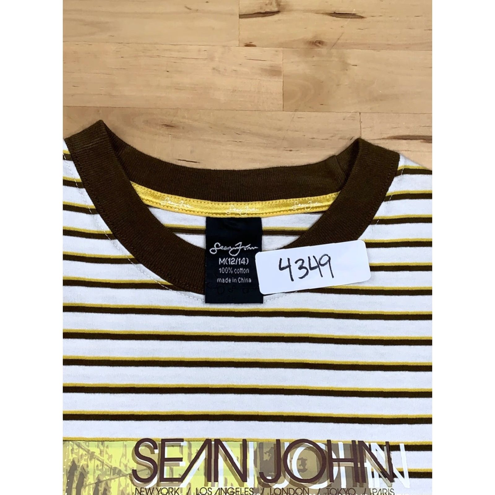 Sean John Sean John No.1 Graphic T Shirt Striped M 12/24 Short Sleeve Casual Men White 90s Hip Hop Music Shirt Mens Size US M / EU 48-50 / 2 - 4 Thumbnail