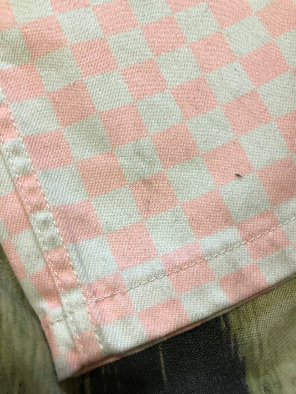 The Ragged Priest The Ragged Priest FASHION Pink and Cream Checkered Jeans Size 34" / US 12 / IT 48 - 5 Thumbnail