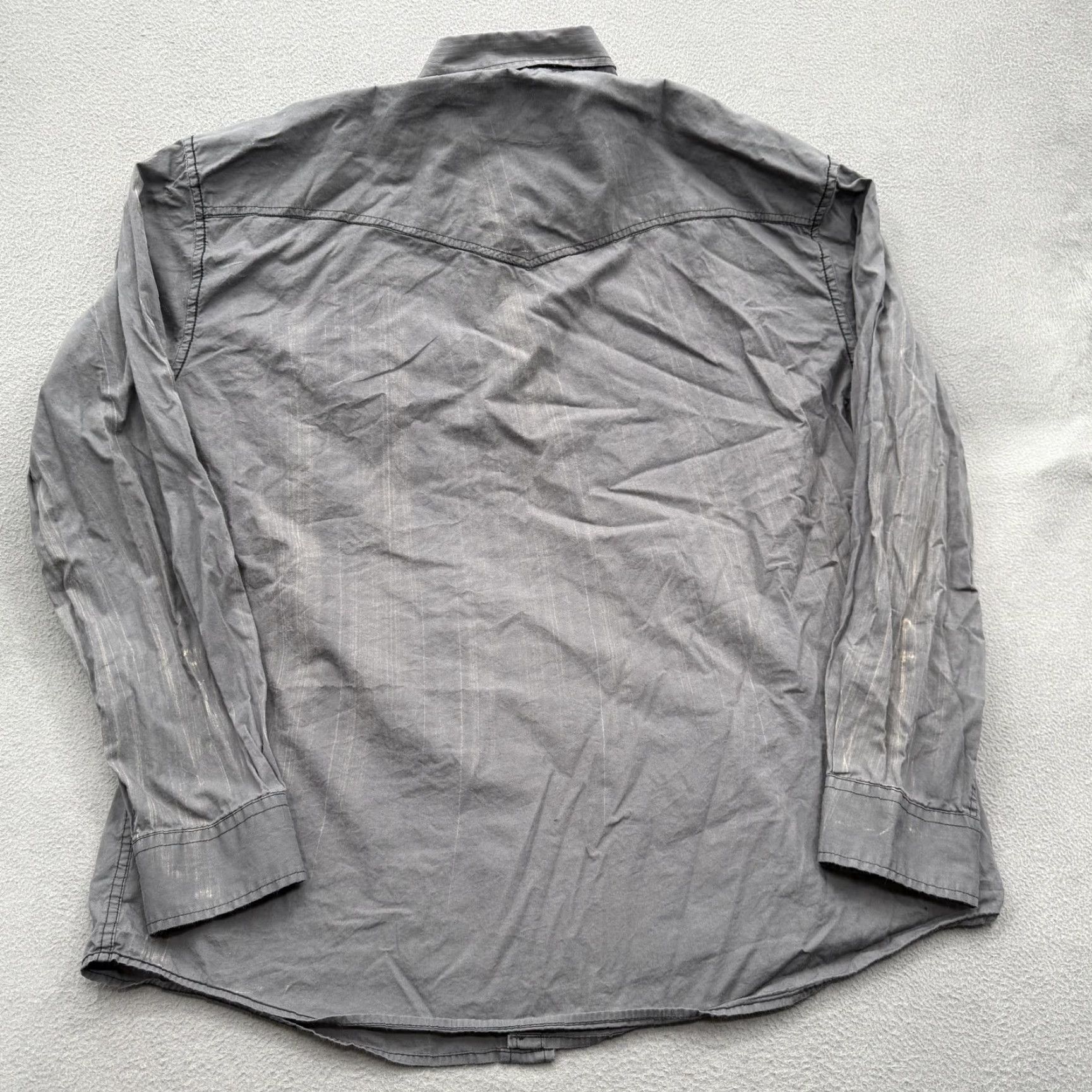 Vintage Rafter C Cowboy Collection Shirt Mens Big 3X Gray Western Snap Long Sleeve Size US XXL / EU 58 / 5 - 2 Thumbnail