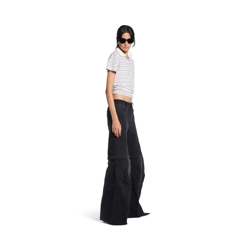 Balenciaga o1tr1nto0426 Flared Cargo Pants in Black Size 26" / US 2 / IT 38 - 3 Thumbnail