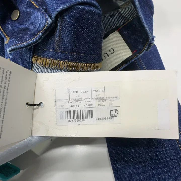 Gucci Gucci Gucci SS22 Blue Straight-Leg Denim Pants -2506 Size US 31 - 3 Thumbnail