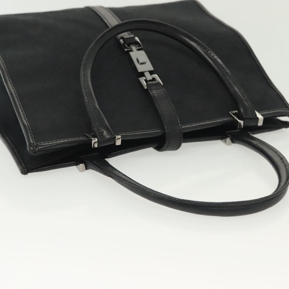 Gucci GUCCI GG Canvas Jackie Hand Bag Black Silver 002 002 Size ONE SIZE - 6 Thumbnail