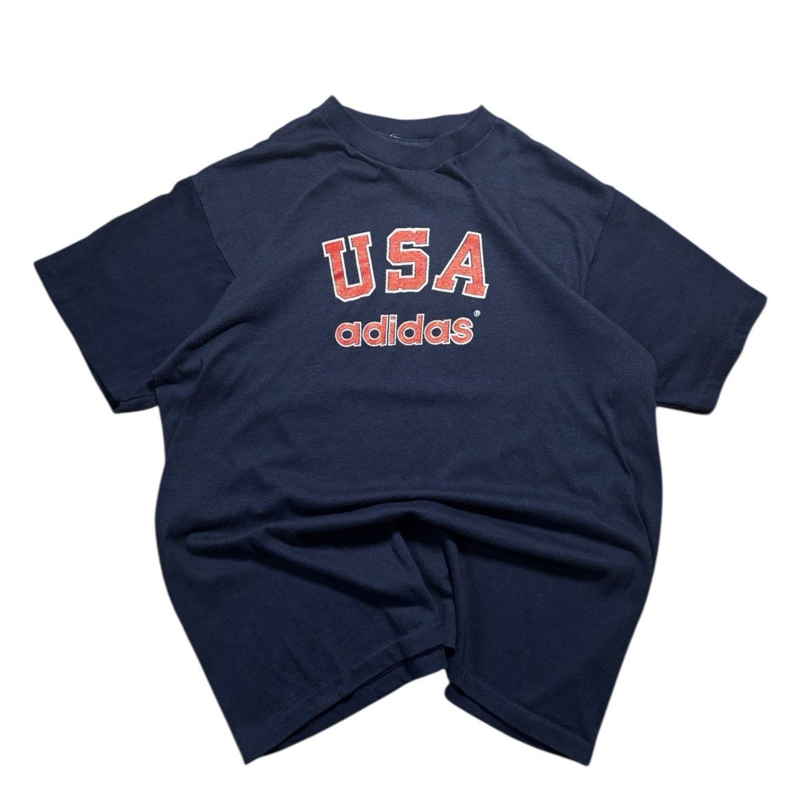 Adidas Vintage Adidas USA Shirt Single Stitch 1980s Size Large Size US L / EU 52-54 / 3 - 1 Thumbnail