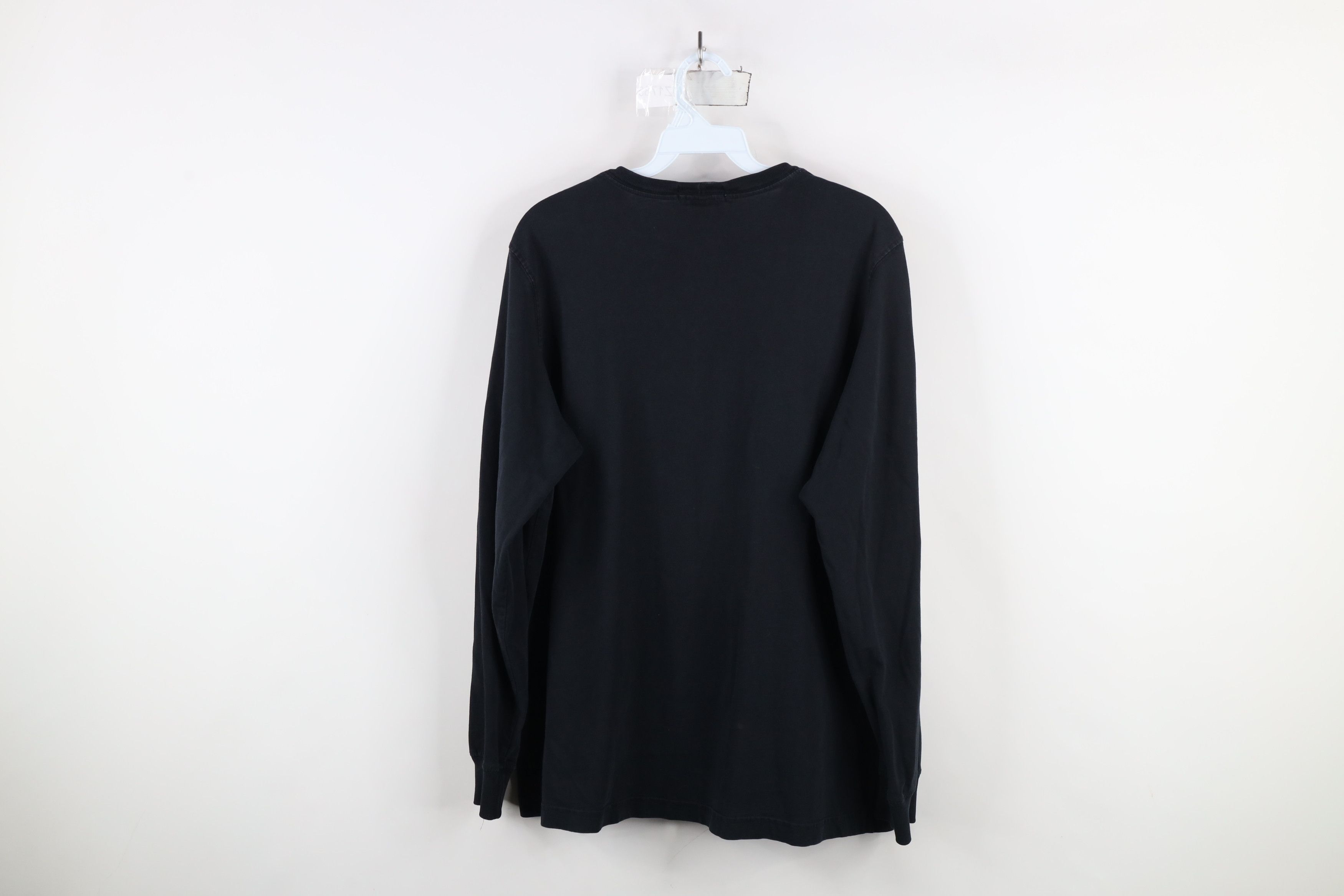 Lands' End × Vintage Vintage 90s Lands End Blank Long Sleeve T-Shirt Black Cotton Size L / US 10 / IT 46 - 7 Thumbnail